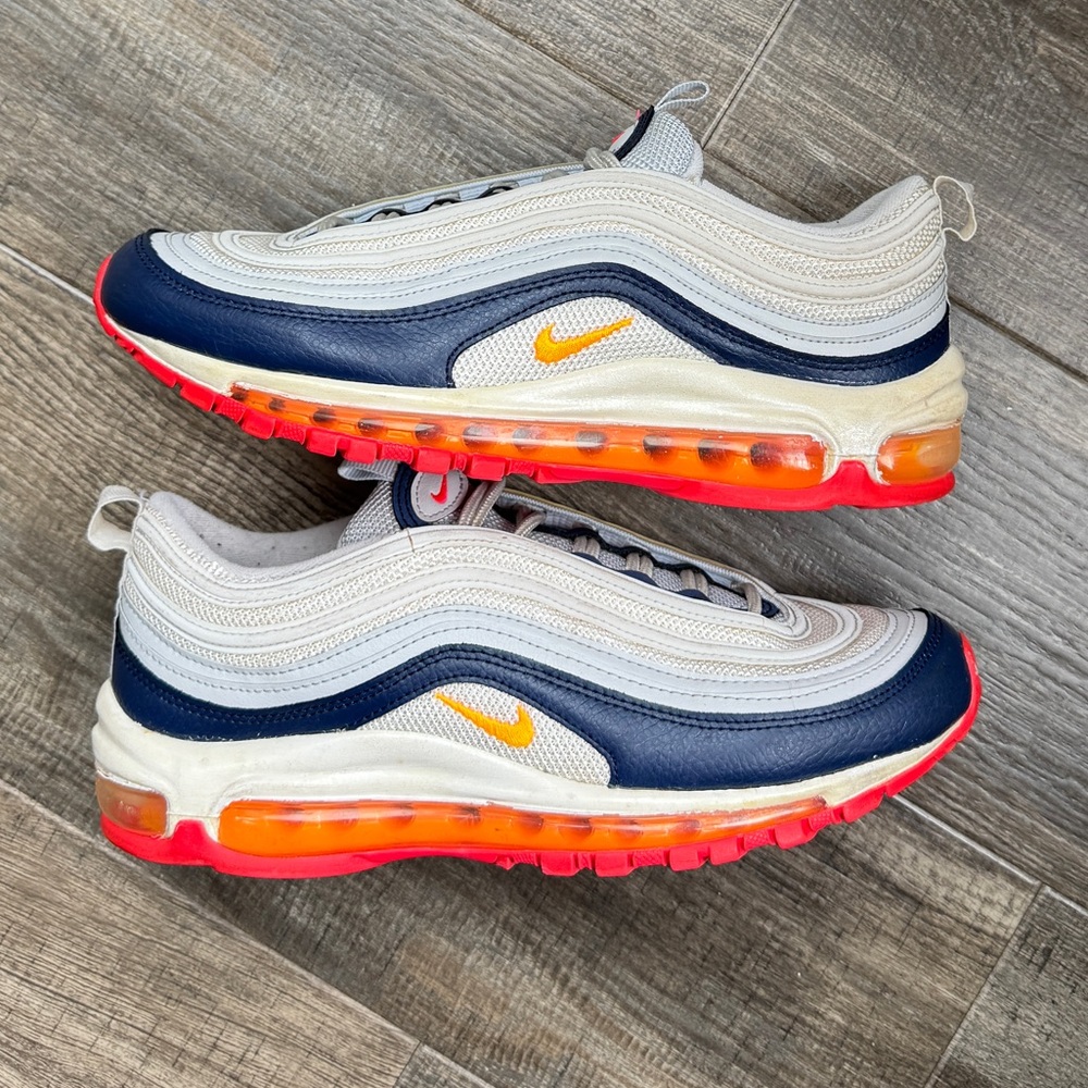 Nike air max 97 midnight navy racer pink laser orange 8.5